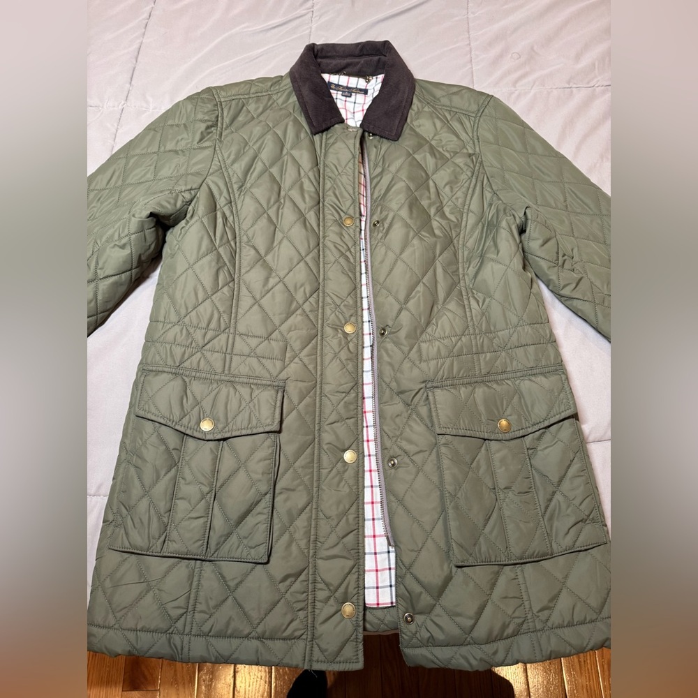 Brooks Brothers Army Green Puffer Quilted Jacket - Picture 6 of 9